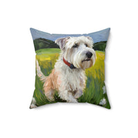 Dandie Terrier - Spun Polyester Throw Pillow