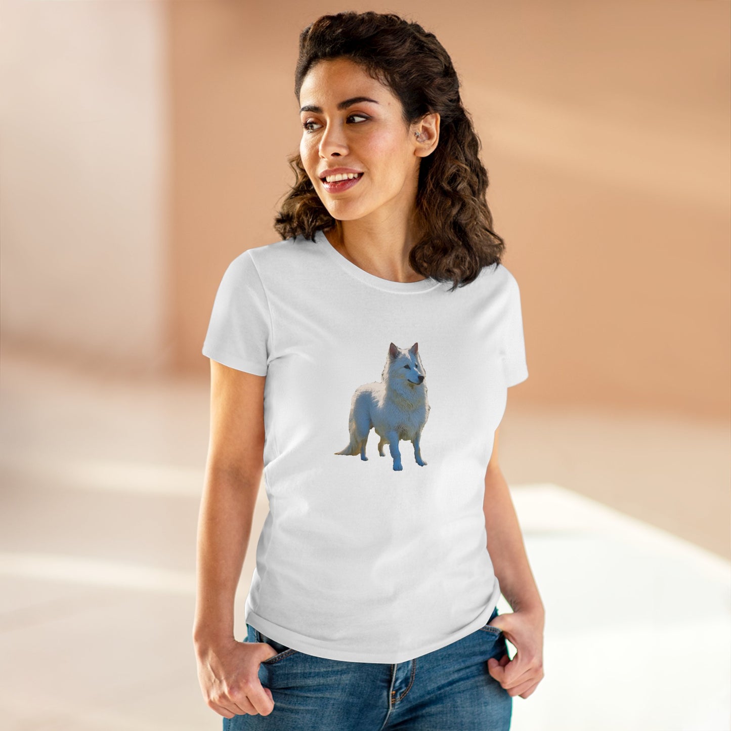 Volpino Italiano - Women's Midweight Cotton Tee