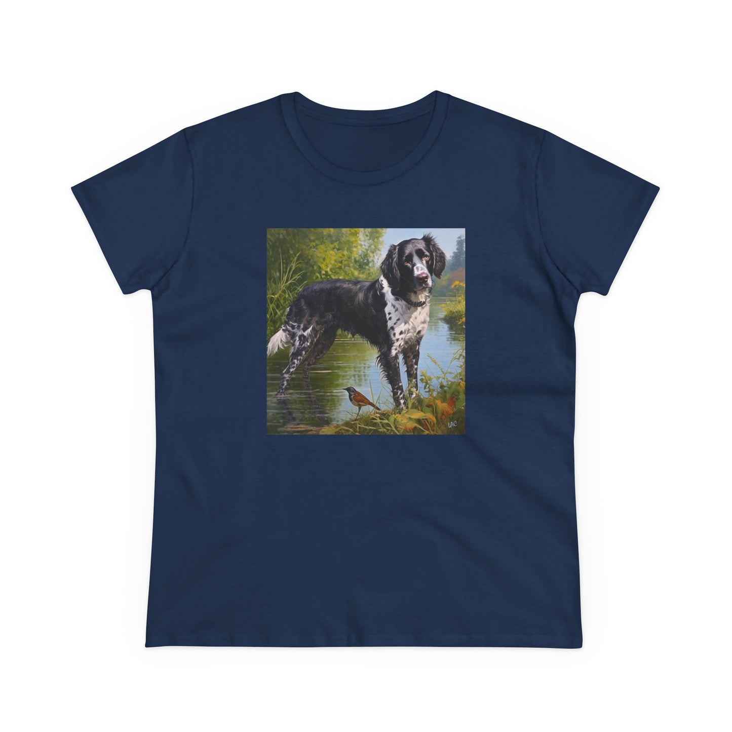 Large  Munsterlander  Women's Midweight Cotton Tee