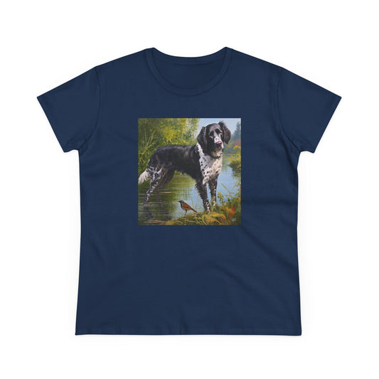 Large  Munsterlander  Women's Midweight Cotton Tee