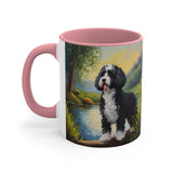 Cheerful Portuguese Water Dog 11oz Accent Mug