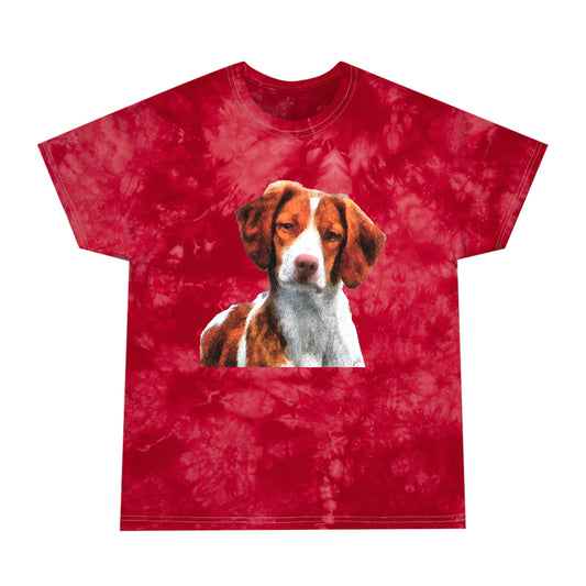 Gunner Brittany Spaniel Crystal Tie-Dye Unisex Tee