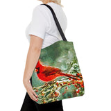 Winter Cardinal Tote Bag