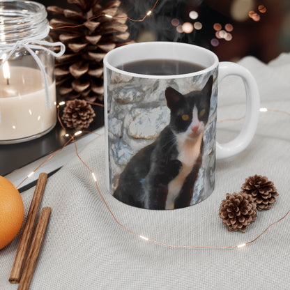 Cat from Hydra - Ceramic Mug 11oz
