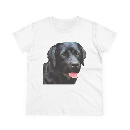 Black Lab 'Rizzo' - Labrador Retriever Women's Midweight Cotton Tee