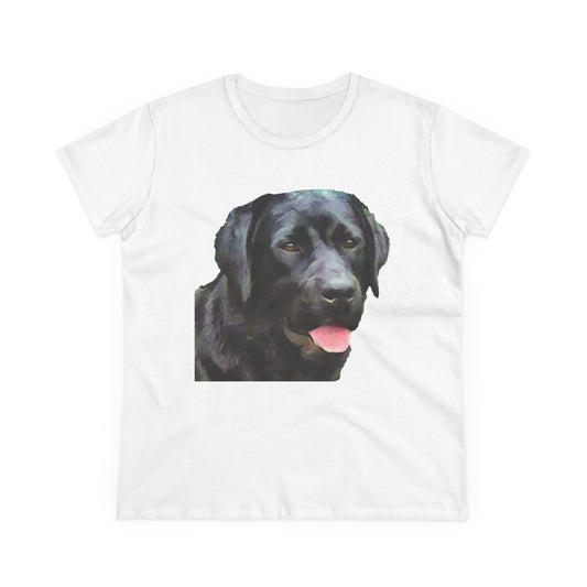 Black Lab 'Rizzo' - Labrador Retriever Women's Midweight Cotton Tee