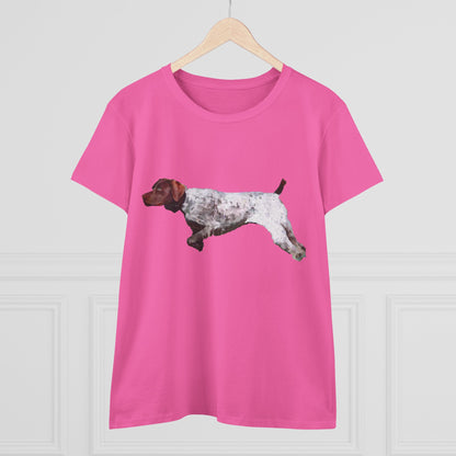 On Point Women's Midweight Cotton Tee for German Shorthaired Pointers