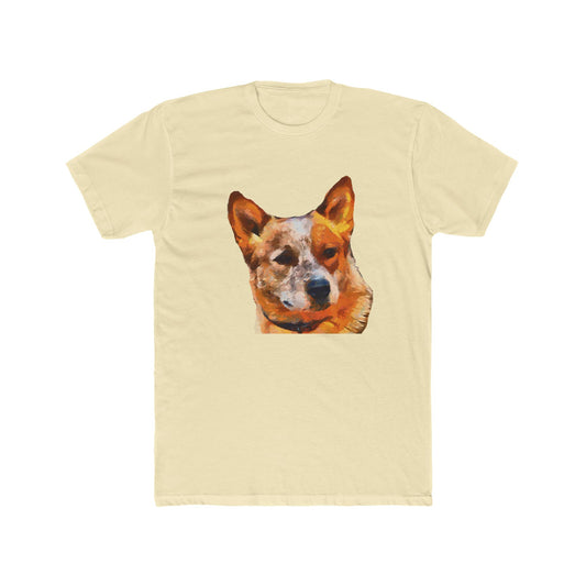 Red Heeler - Australian Cattle Dog - Men's Fitted Cotton Crew Tee