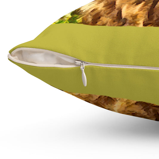 Nova Scotia Duck Tolling Retriever  -  Spun Polyester Throw Pillow