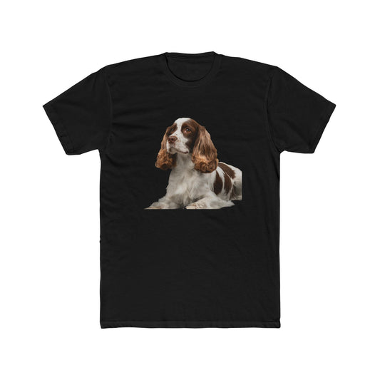 French Spaniel Men's Fitted Cotton Crew Tee