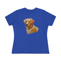 Golden Retriever Puppy Women's Relaxed Fit Cotton Tee