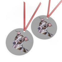 Italian Greyhound 'Lilly' Metal Ornaments