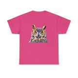 Great Horned Owl  'Hooty' Unisex Heavy Cotton Tee