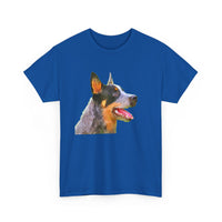 Blue Heeler - Australian Cattle Dog 'Percy' Unisex Heavy Cotton Tee