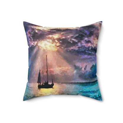 Greek Islands 'Aegean Enchantment' Spun Polyester Throw Pillow