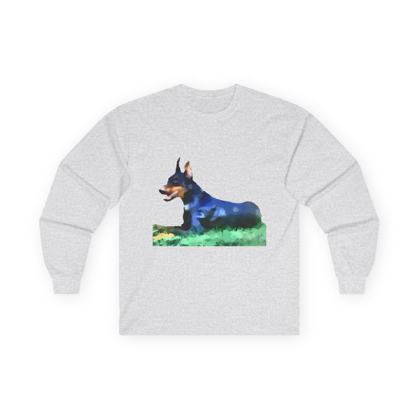 Doberman Pinscher Unisex Cotton Long Sleeve Tee