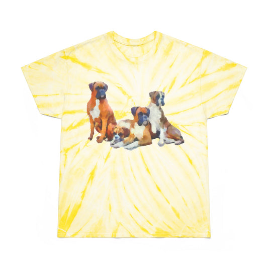 Boxer Quartet - Unisex Cotton Tie-Dye Tee in Cyclone