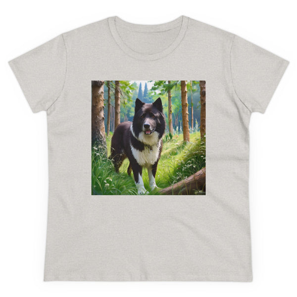 Ethereal Karelian Bear Dog Women's Cotton Tee