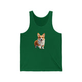 Welsh Corgi Puppy Unisex Jersey Tank Top