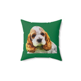 Cocker Spaniel 'Hogan'  -  Spun Polyester Throw Pillow