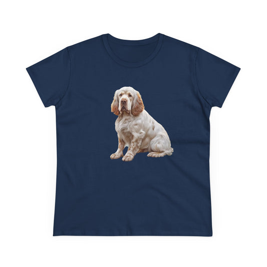 Clumber Spaniel Women's Midweight Cotton Tee