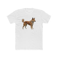 Shikoku - Japanese Hunting Dog - Men's Fitted  Cotton Crew Tee