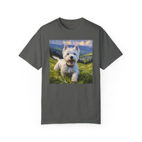 Romantic Westie Portrait Unisex Relaxed Fit Garment-Dyed T-shirt