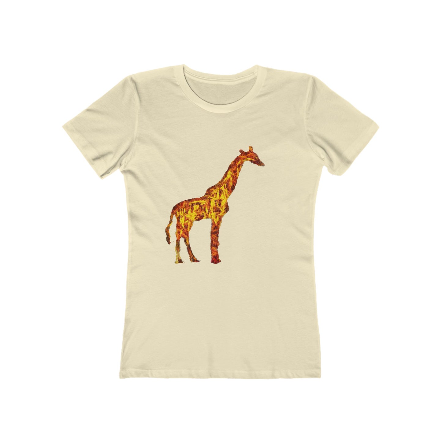Giraffe 'Camile' Women's Slim Fit Ringspun Cotton T-Shirt