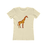 Giraffe 'Camile' Women's Slim Fit Ringspun Cotton T-Shirt