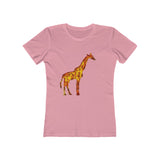 Giraffe 'Camile' Women's Slim Fit Ringspun Cotton T-Shirt