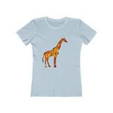Giraffe 'Camile' Women's Slim Fit Ringspun Cotton T-Shirt