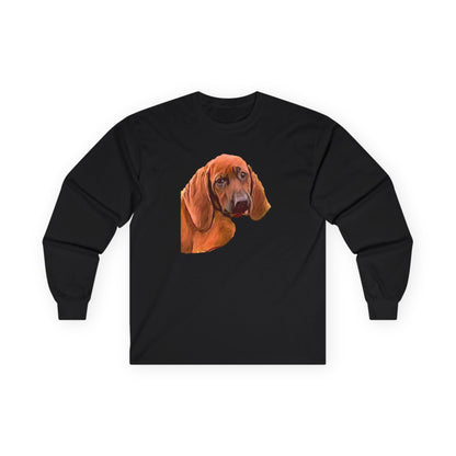 Redbone Coonhound - Unisex Cotton Long Sleeve Tee
