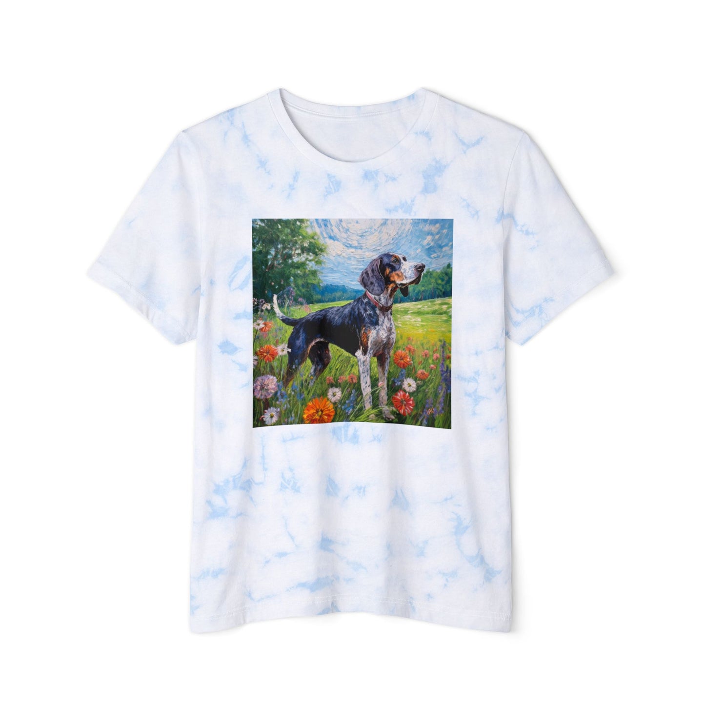 Bluetick Coonhound Unisex Tie-Dyed T-Shirt