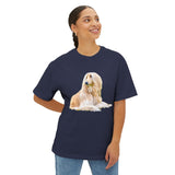 Afghan Hound Unisex Oversized RIngspun Cotton Boxy T-Shirt