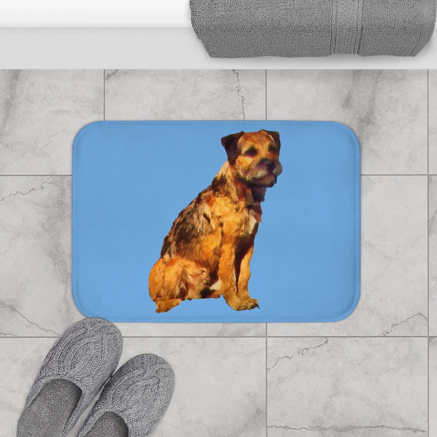 Border Terrer 'Andrew' Bathroom Rug Mat