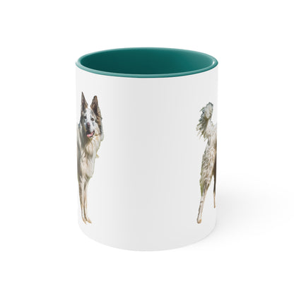 Pyrenean Shepherd  11oz Ceramic Accent Mug