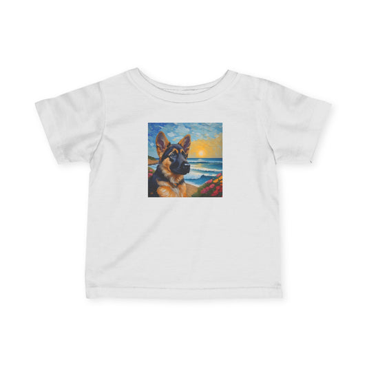 German Shepherd Puppy #2 - Infant Fine Jersey Tee