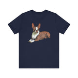 Boston Terrier - Brown & White  Unisex Jersey Short Sleeve Tee