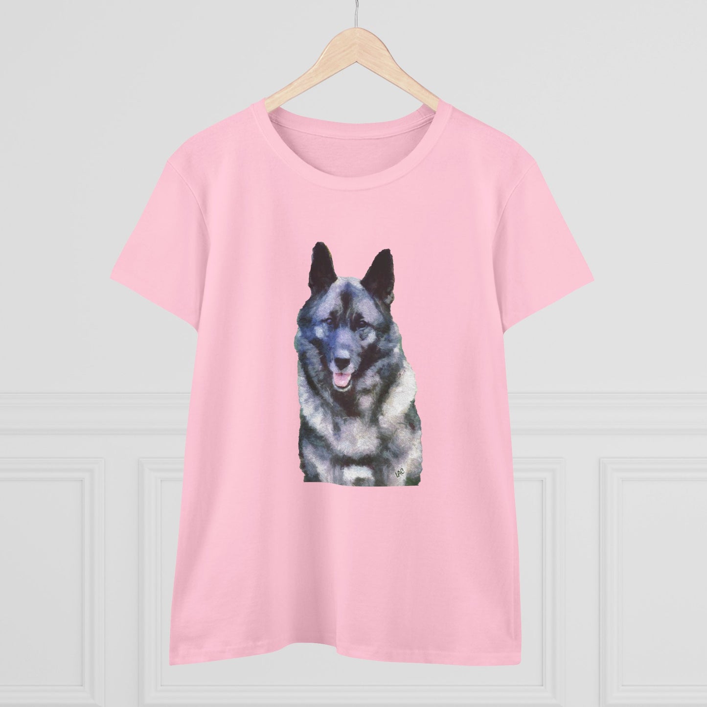 Norwegian Elkhound Women's Midweight Cotton Tee