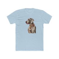 Weimaraner 'Rocky' - Men's Fitted Cotton Crew Tee