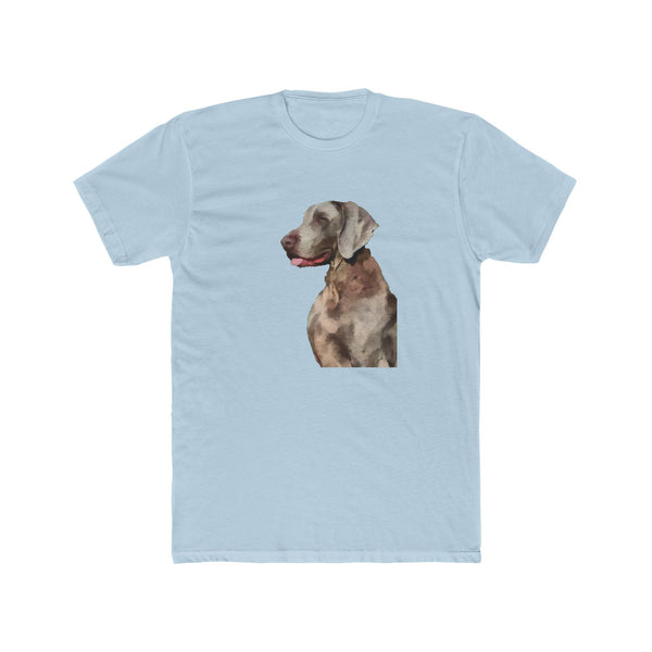 Weimaraner 'Rocky' - Men's Fitted Cotton Crew Tee