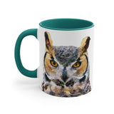 Great Horned Owl 'Hooty' Accent Coffee Mug, 11oz