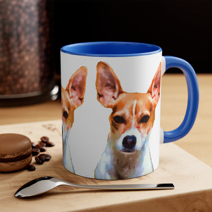 Rat Terrier Accent Coffee Mug, 11oz