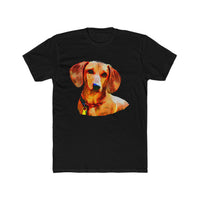 Dachshund 'Daisy' Men's Fitted Cotton Crew Tee