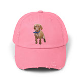 Vizsla Augie Test Unisex Distressed Cap