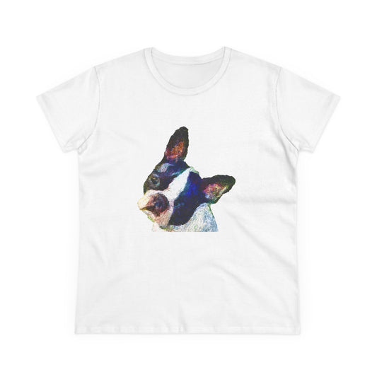 Boston Terrier 'Skipper' Women's Midweight Cotton Tee