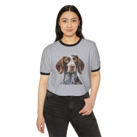 German Wirehaired Pointer Classic Cotton Ringer T-Shirt