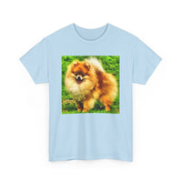 Pomeranian 'Pom Pom' Unisex Heavy Cotton Tee