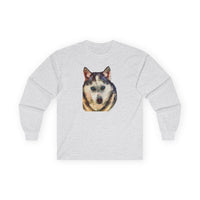 Siberian Husky 'Sacha' Unisex Cotton Long Sleeve Tee