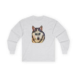 Siberian Husky 'Sacha' Unisex Cotton Long Sleeve Tee